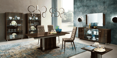 Dining Room Furniture Modern Dining Room Sets Volare Dining room Dark Walnut/Nickel Additional items