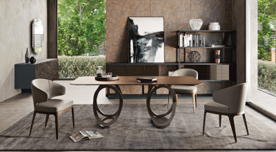 Brands Piermaria Dining Rooms, Italy Sfera Dining Table with Celine chairs