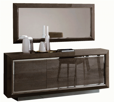 Wallunits Hallway Console tables and Mirrors Elite Buffet w/Mirror Silver Birch