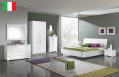 Bedroom Furniture Modern Bedrooms QS and KS Panarea Bedroom White W/ momo cases