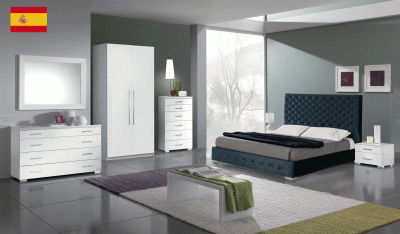 Bedroom Furniture Beds with storage Leonor Blue Bedroom w/storage, w/momo casing