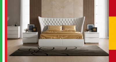 Bedroom Furniture Modern Bedrooms QS and KS Miami Bed with Onda Nightstands