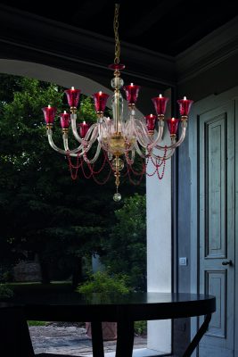 Brands Euroluce Claire Collection Claire L6+6 ruby