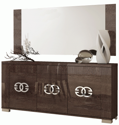 Brands Status Modern Collections, Italy Prestige 3 Door Buffet w/Mirror