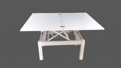 Brands European Living Collection Cosmos Rectangular Transformer Table WHITE