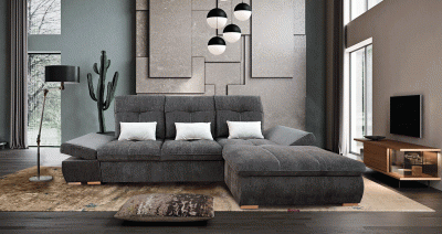 Brands European Living Collection Estero Sectional Right with Bed and storage