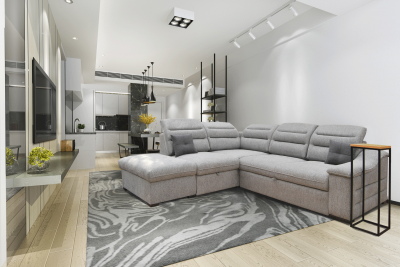 Brands European Living Collection Oliver Sectional w/ Bed and Storage