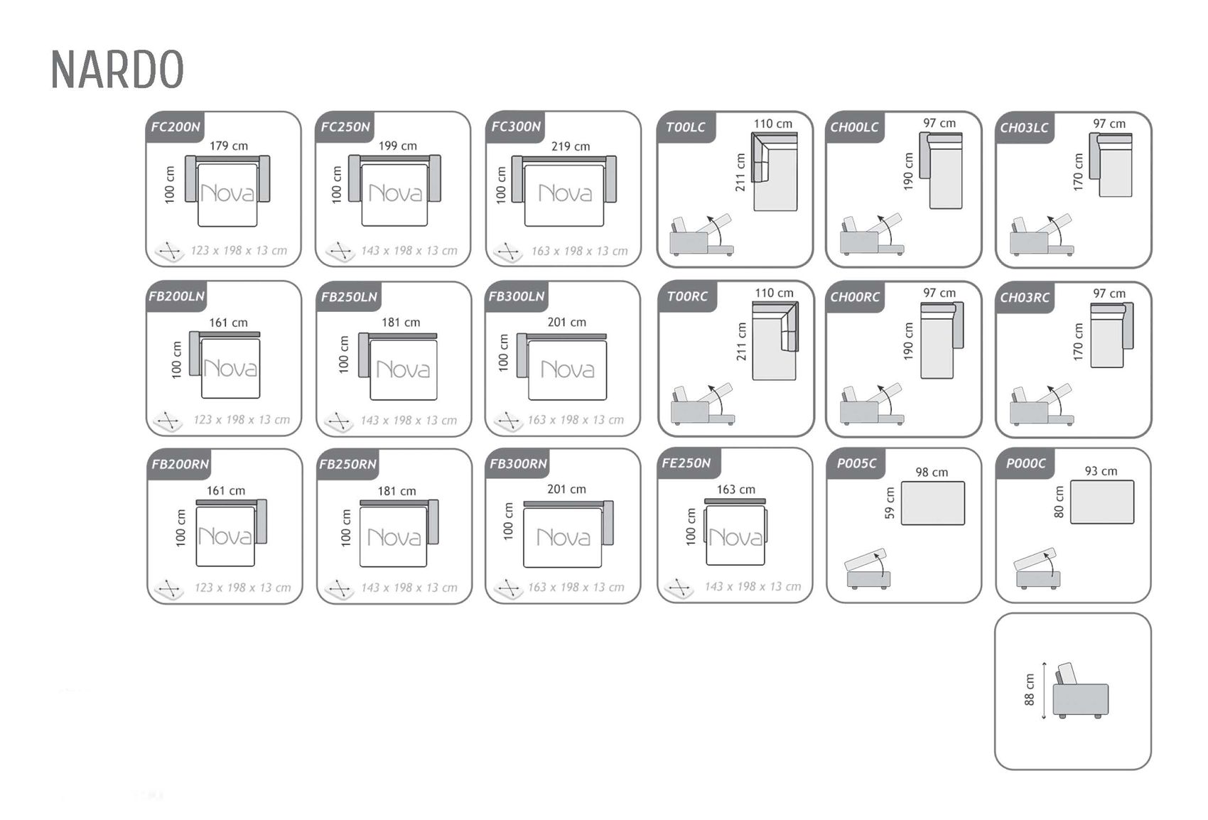 Nardo Sectional w/bed, Sectionals with Sleepers, Living Room Furniture