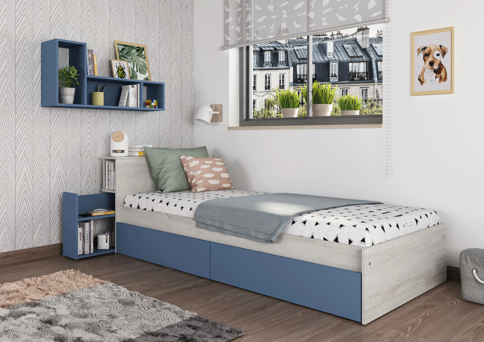 Blue kids bedroom set store