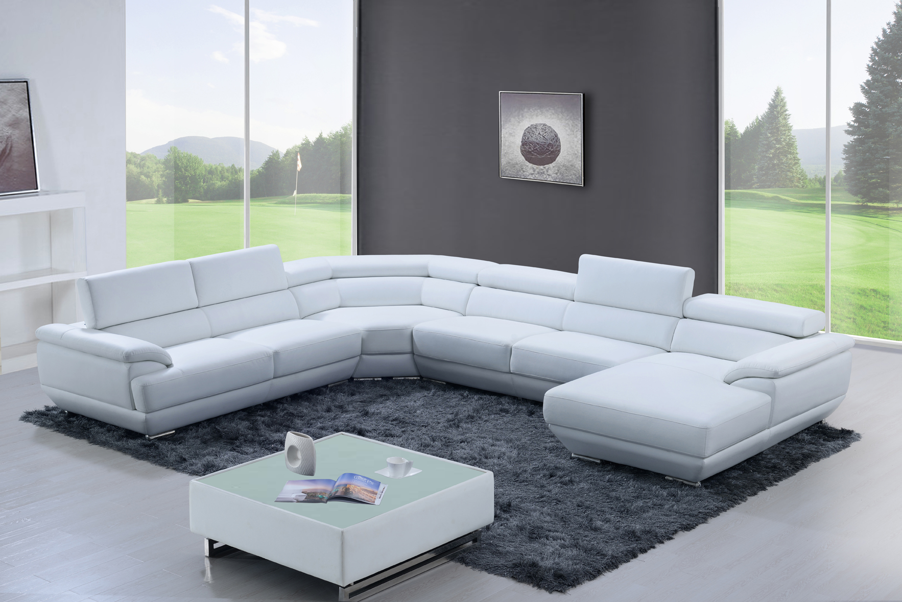 430 Sectional Pure White, Sectionals, Living Room Furniture