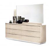 Bedroom Furniture Dressers and Chests Platinum LEGNO Double Dresser/Single Dresser/Mirror IVORY