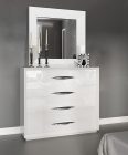 Carmen White Single Dresser.
Carmen White Mirror for Single Dresser.