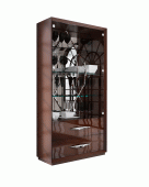 Dining Room Furniture China Cabinets and Buffets Carmen 2 Door Curio Walnut