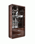 Carmen 2 Door Curio Walnut