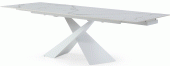 9113 White 71" Dining Table w/ext