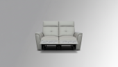 8501 Light Grey Loveseat w/Manual Recliners