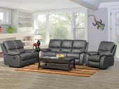 Living Room Furniture Reclining and Sliding Seats Sets 1415 Dark Grey