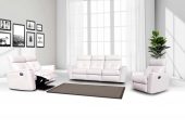 Living Room Furniture Sofas Loveseats and Chairs 8501 Recliner Snow White
